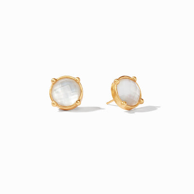 Julie Vos 24k Gold Plate Honey Round Stud Earrings – ER576GIRC00