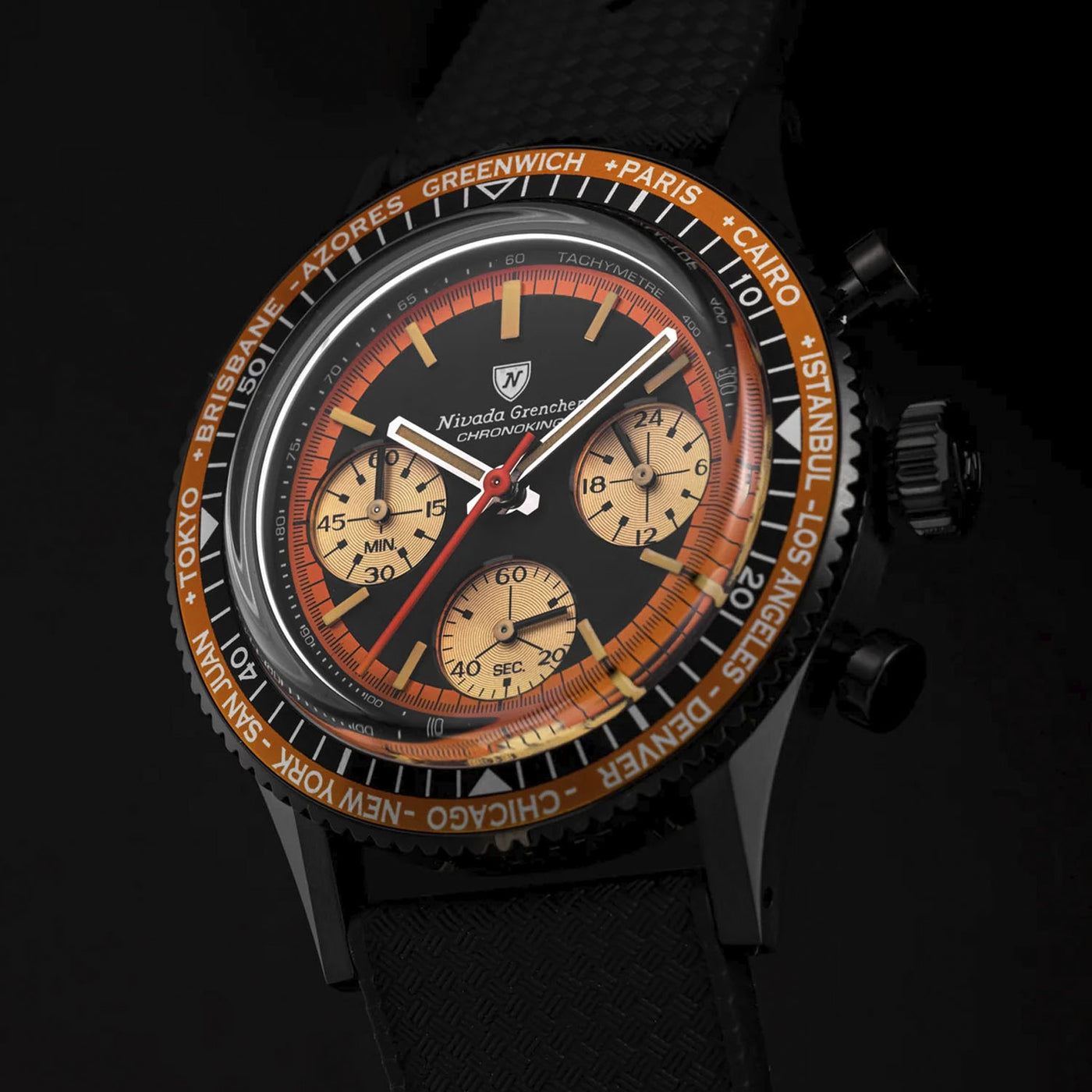 Nivada Grenchen Chronoking Mecaquartz Black – 87041Q01 – Little