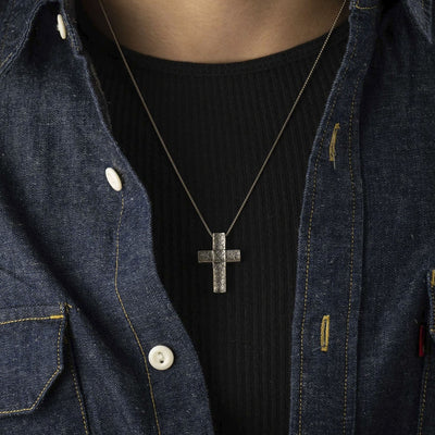William Henry Unum Cross Necklace In Sterling Silver - P31-22