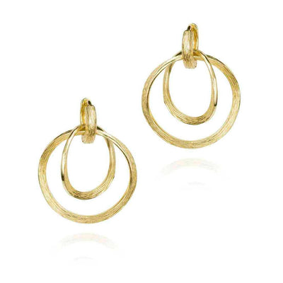 Jorge Revilla Sterling Silver 18k Yellow Gold Vermeil Florence Drop Earrings – PE129-71/O
