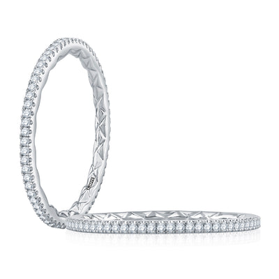A.Jaffe 14k White Gold Straight Diamond Wedding Band – WR1024Q/25