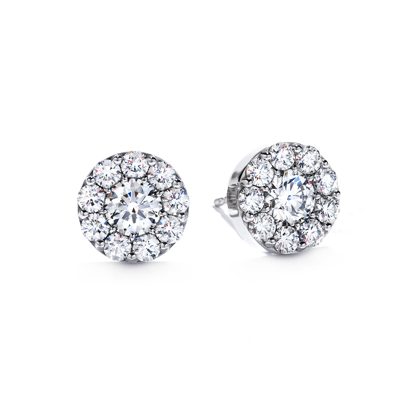 Hearts on Fire 18k White Gold Fulfillment Round Diamond Stud Earrings – FES01008W