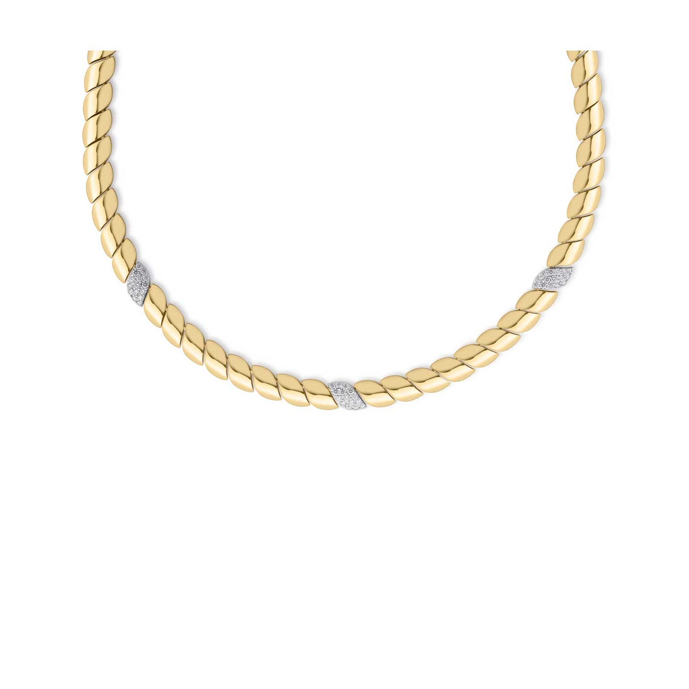Roberto Coin 18k Yellow Gold Diamond Classic Necklace – 8883793AJCHX
