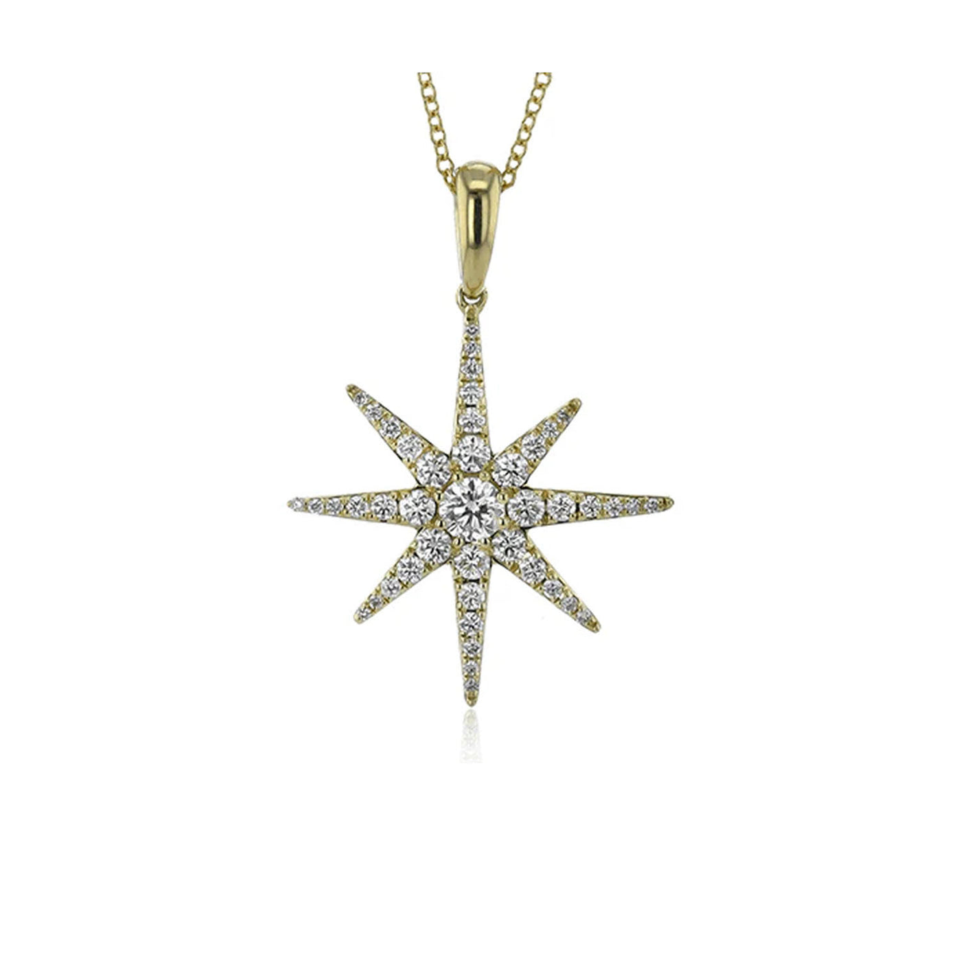 Simon G 18k Yellow Gold Diamond Star Pendant Necklace – LP4917-Y