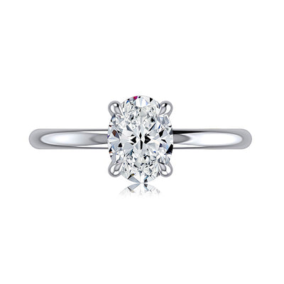 A.Jaffe 14k White Gold Solitaire Diamond Semi-Mount Engagement Ring – MECOV2957L/157