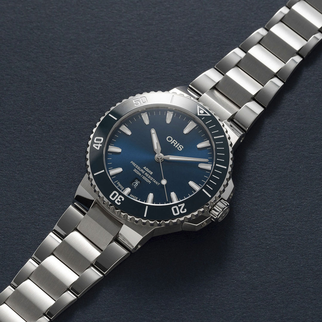Oris Aquis 01 733 7789用シルバーベルト 23mm Oris Aquis Date Automatic Blue Dial Steel Men's Watch 01 733 7789
