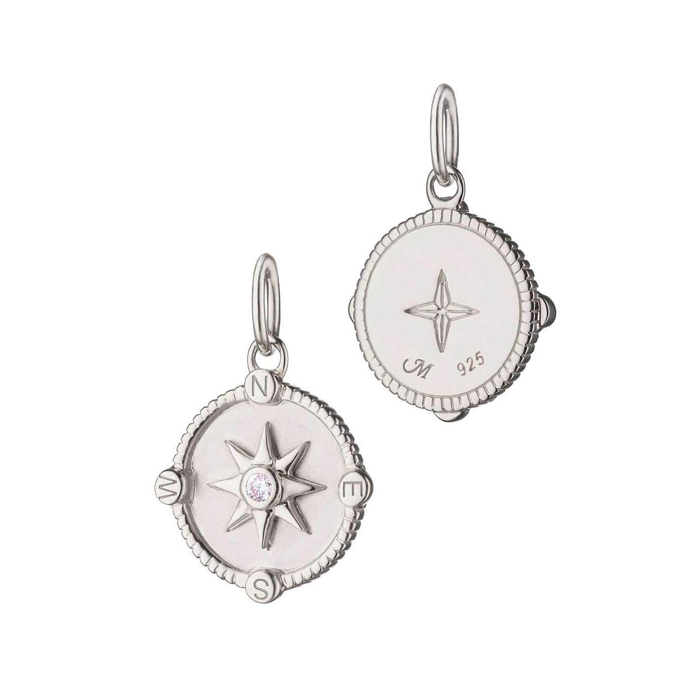 Monica Rich Kosann Sterling Silver Compass Circle Pendant – CH-SmCompass-SS