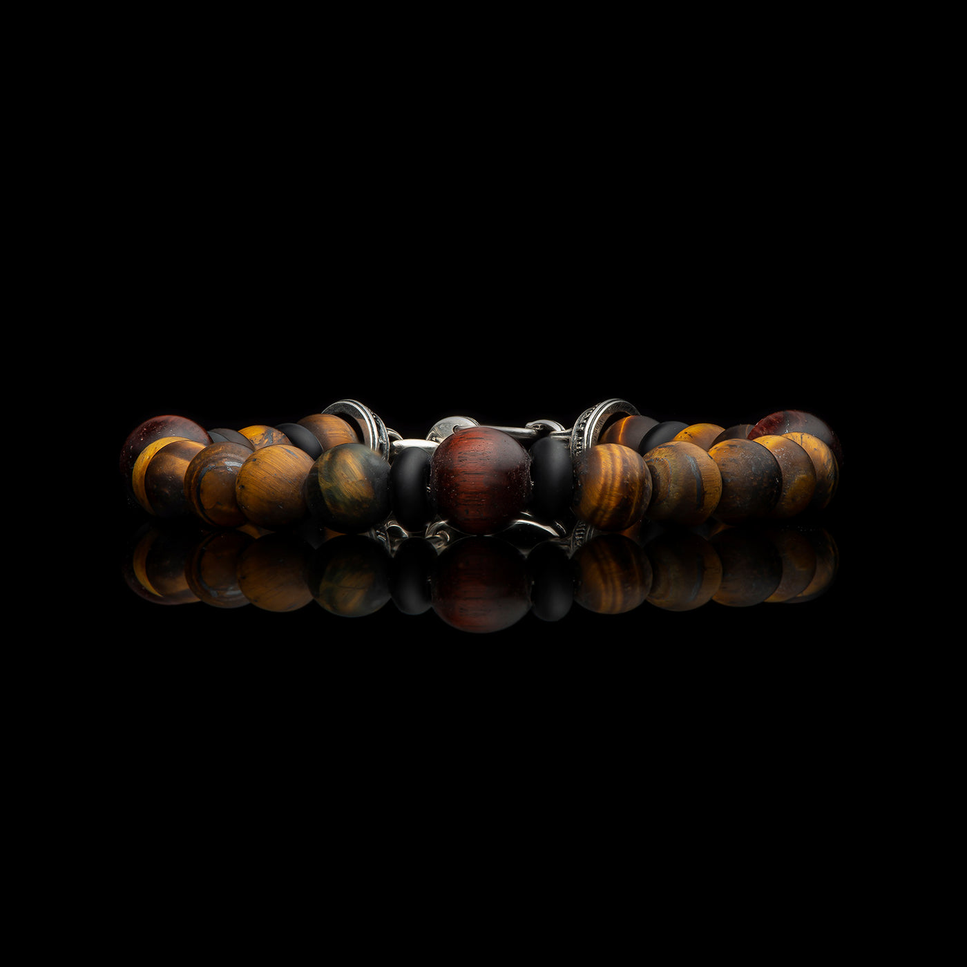 William Henry Dragon Fire II Bracelet with Tiger's Eye and Black Onyx – BB15 RTE-XL