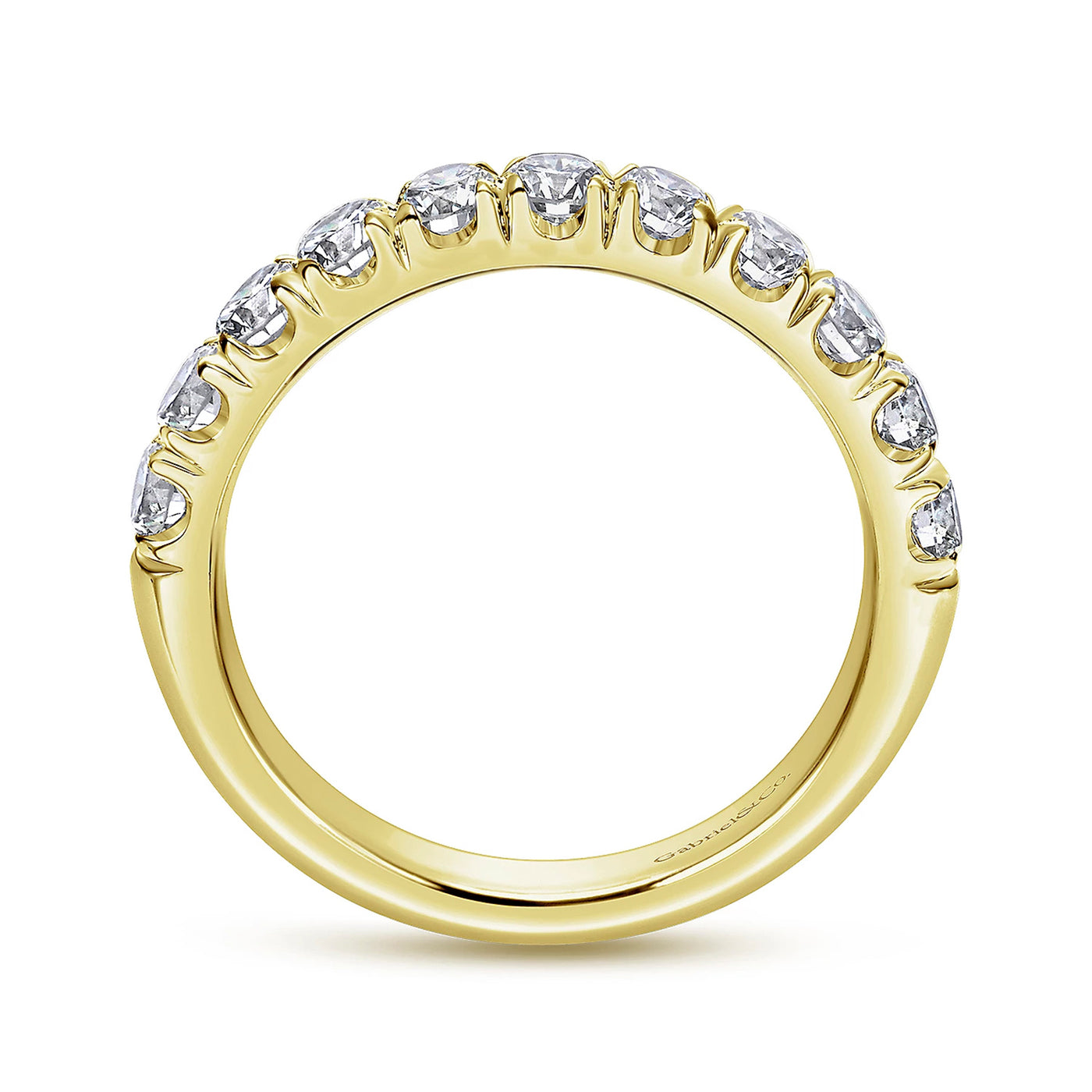 Gabriel & Co. 14k Yellow Gold Straight Diamond Wedding Band – AN6074Y44JJ