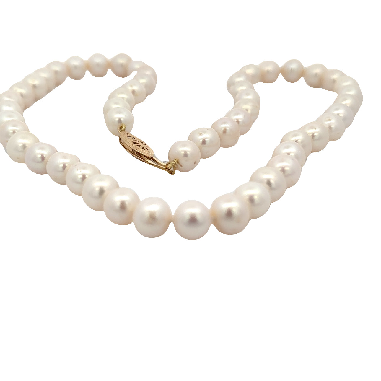 Little Treasury 14k Yellow Gold Filled Clasp Pearls Necklace