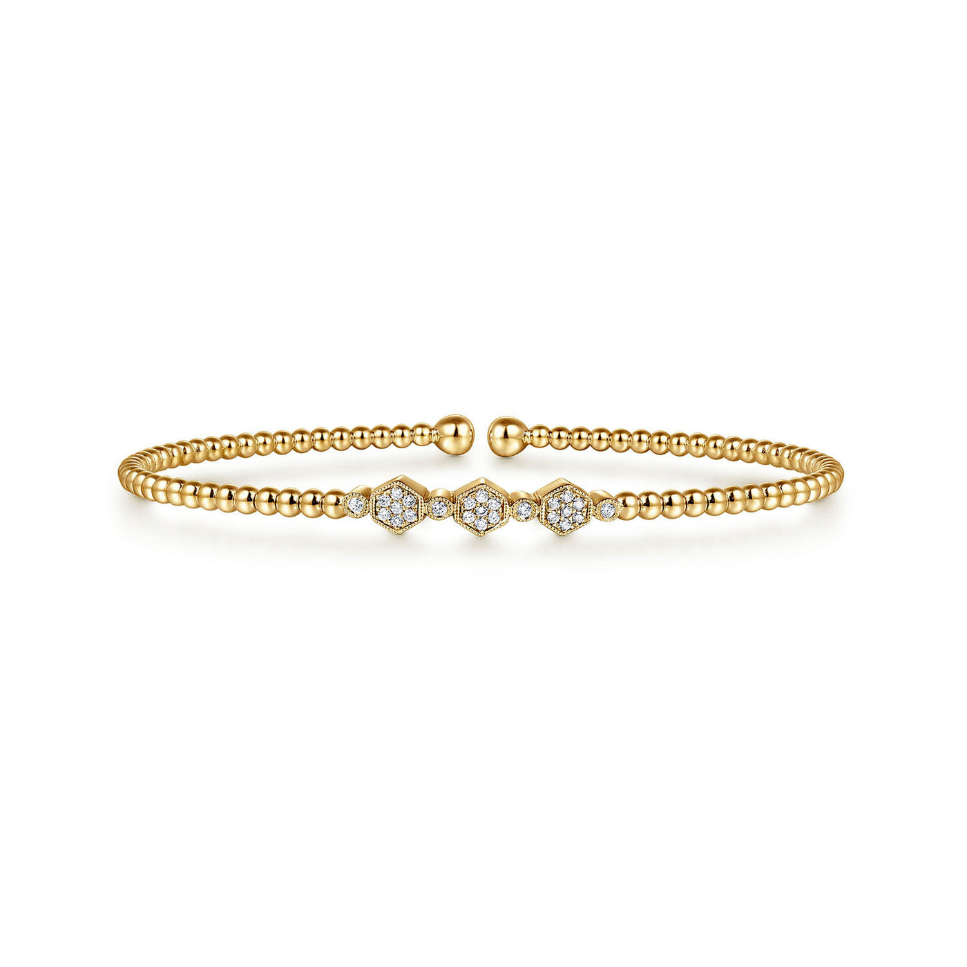 Gabriel & Co. 14k Yellow Gold Flexible Diamond Bangle Bracelet – BG4117-62Y45JJ