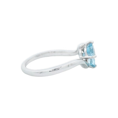 Little Treasury 14k White Gold Aquamarine Ring – 25018