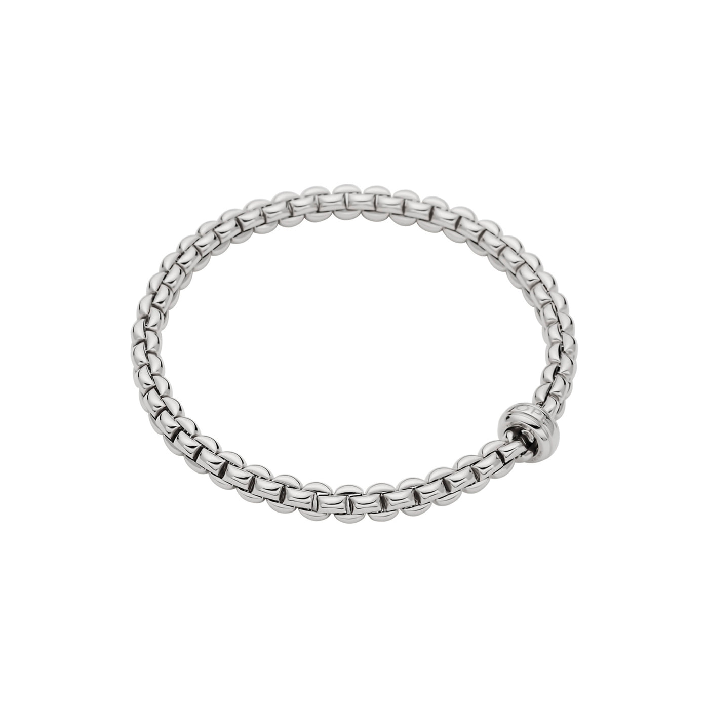 Fope 18k White Gold Flex'It Stretch Bracelet with Rondel – 721BL