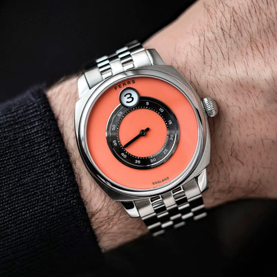 Fears Brunswick 40.5 Jump Hour Coral Lacquer Automatic – BS240.500A-Coral-B