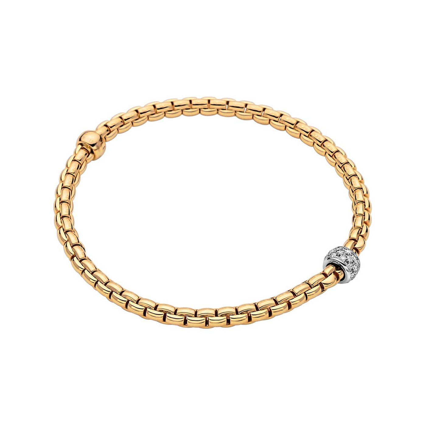 Fope 18k Yellow Gold Eka Flex'It Diamond Bracelet – 73301BX_PB_G_XBX_00M
