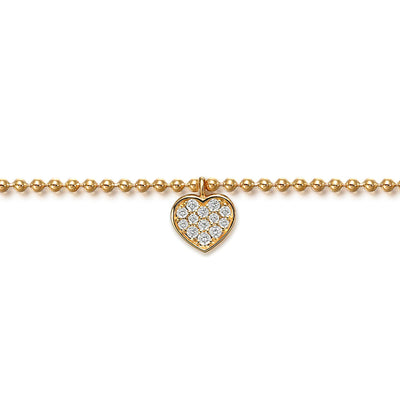 Gabriel & Co. 14k Yellow Gold Beaded White Sapphire Bracelet – TB4996Y4JWS