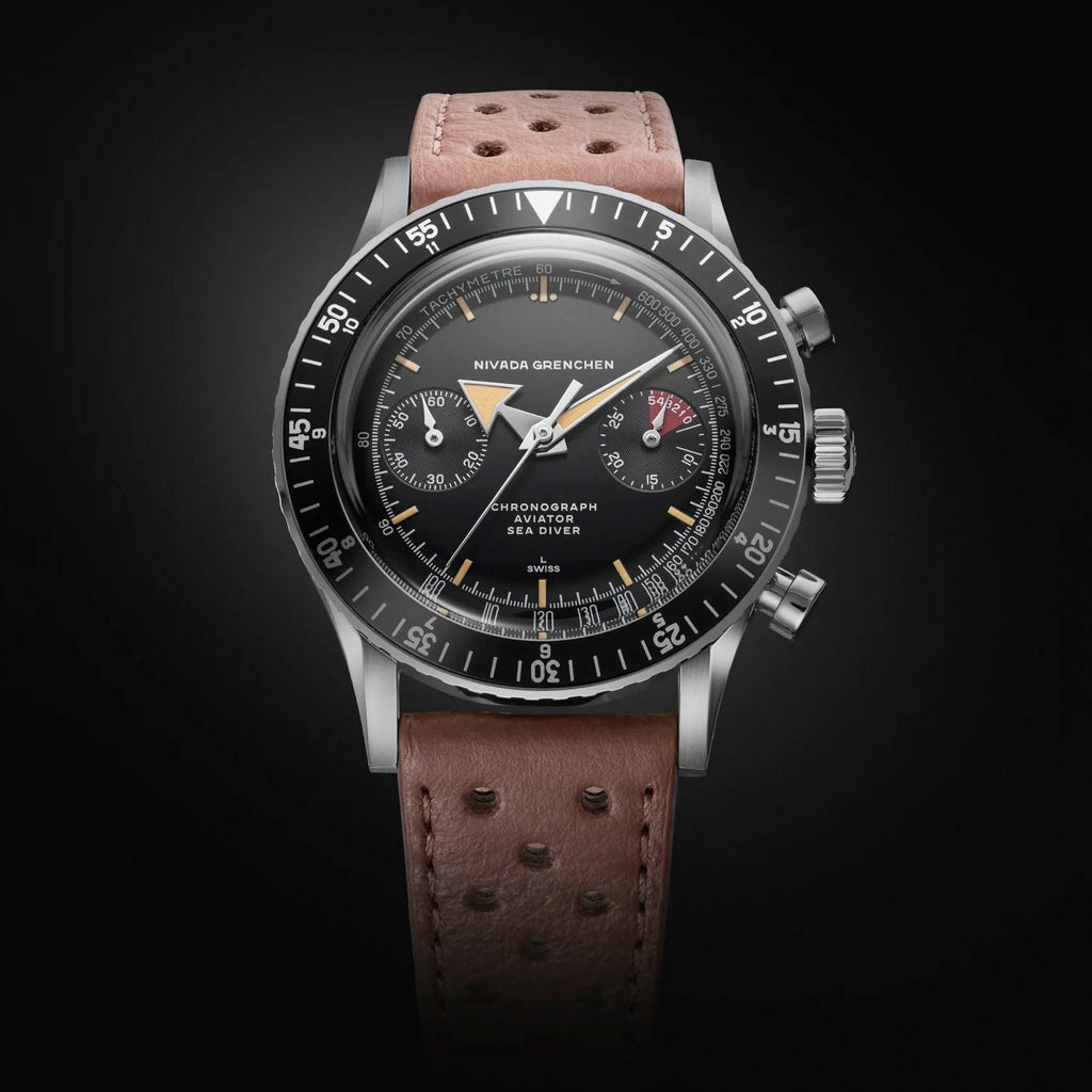 Nivada Grenchen Chronograph Valjoux 23 Broad Arrow Limited Edition