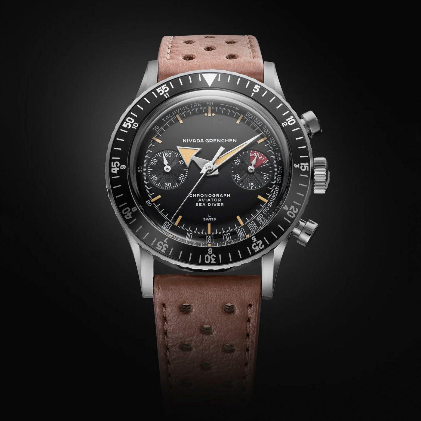 Nivada Grenchen Chronograph Valjoux 23 Broad Arrow Limited Edition