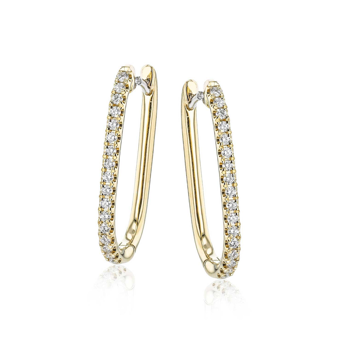 Simon G 18k Yellow Gold Diamond Hoop Earrings – LE4617-Y