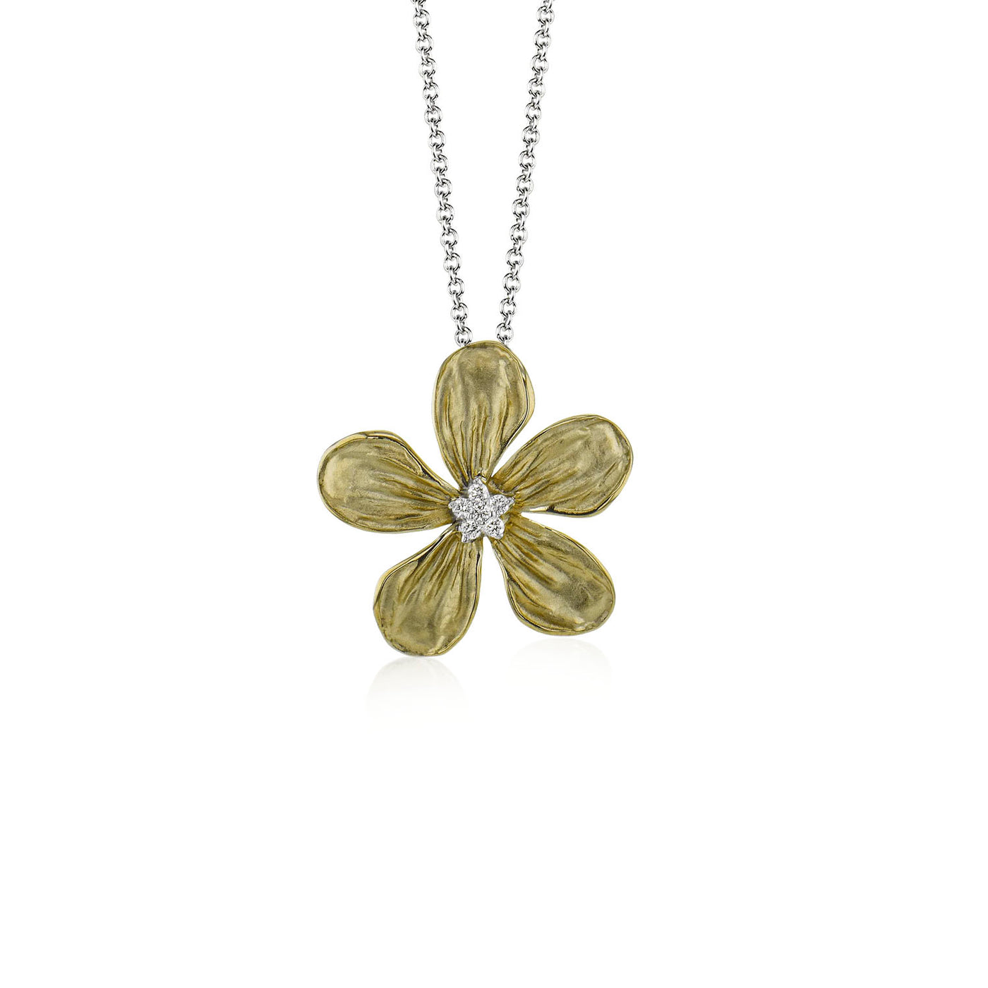 Simon G 18k Yellow Gold Flower Pendant – LP4845