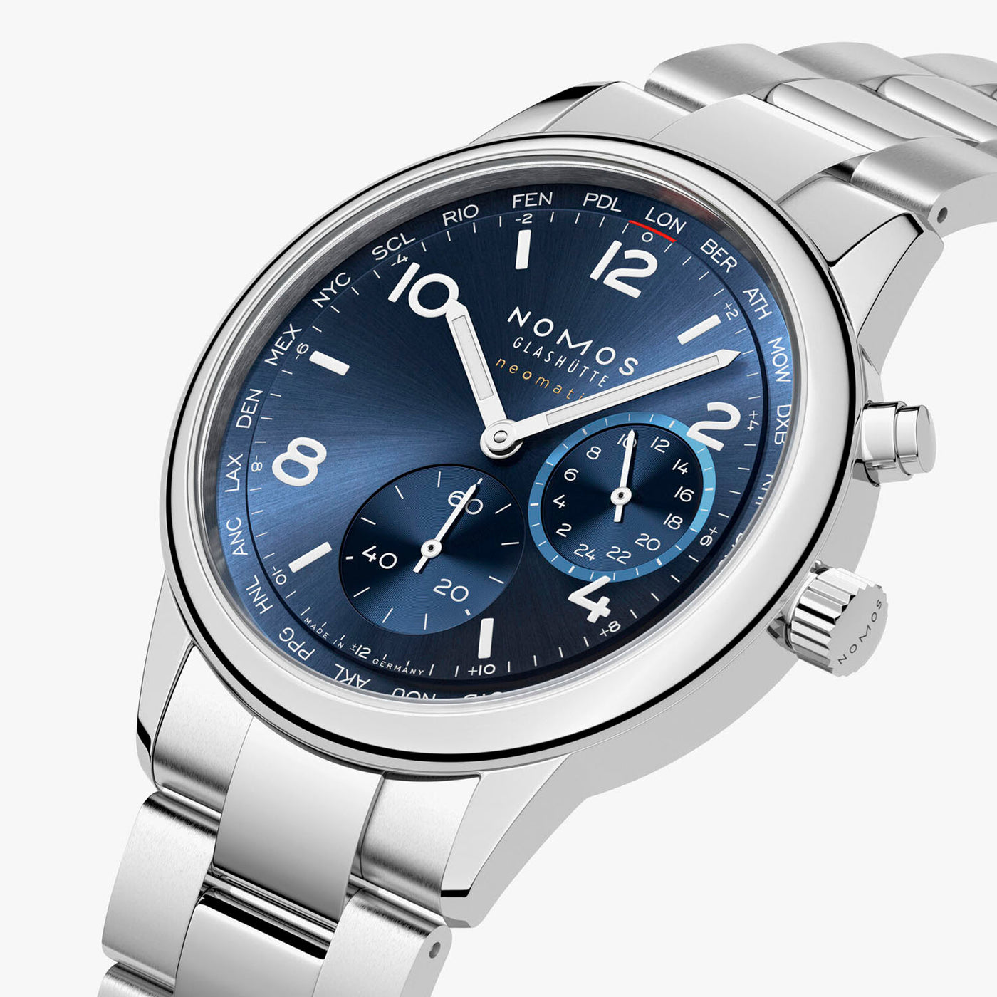 Nomos Glashütte Club Sport Neomatik Worldtimer Blue Automatic – 790