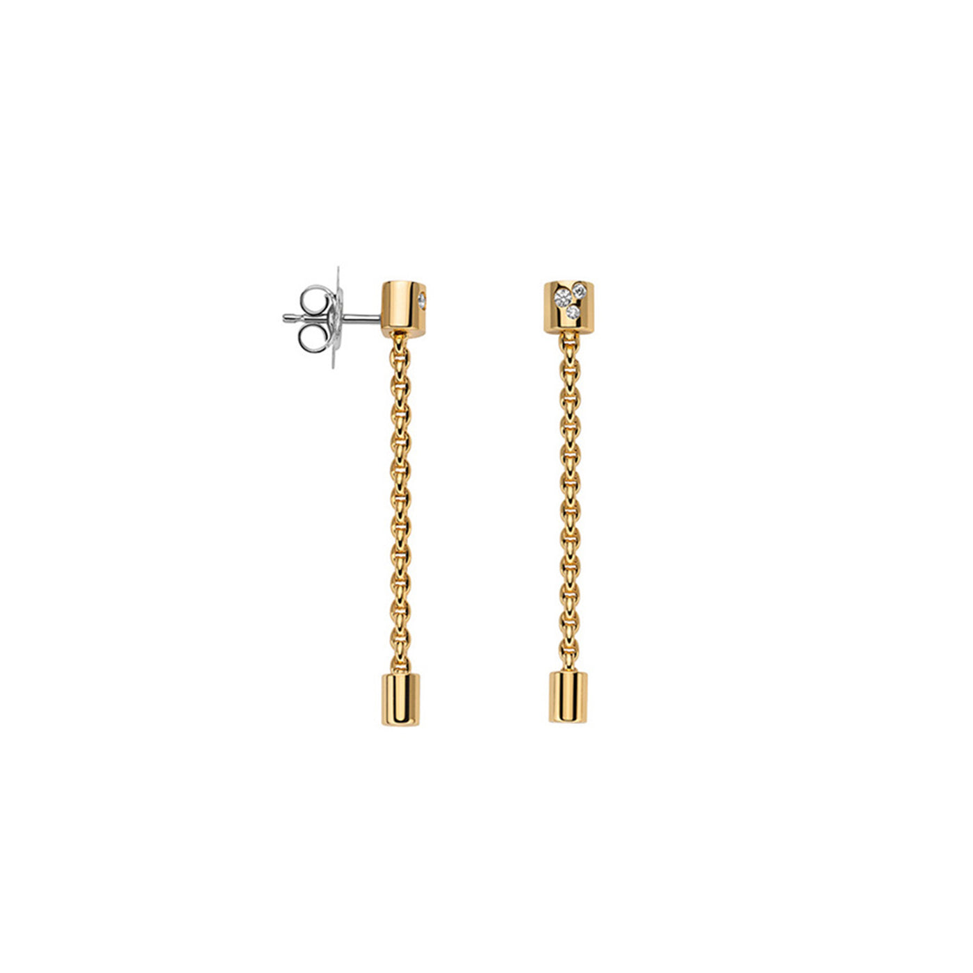 Fope 18k Yellow Gold Aria Drop Fashion Earrings with Diamonds – OR890