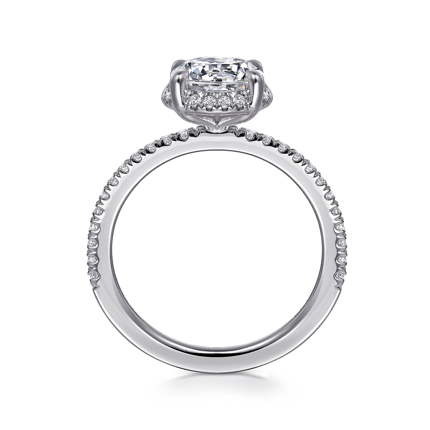 Gabriel & Co. 14k White Gold Hidden Halo Diamond Semi-Mount Engagement Ring – ER14719R6W44JJ.CSCZ