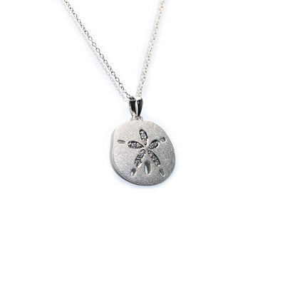 Denny Wong Designs Sterling Silver Sand Dollar Diamond Sand Dollar Pendant – UPSD_21WSA