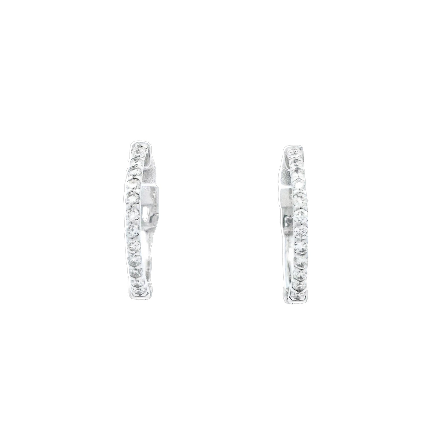 Heera Moti 14k White Gold In-Out Oval Diamond Hoop Earrings – EDD6565_OV_435