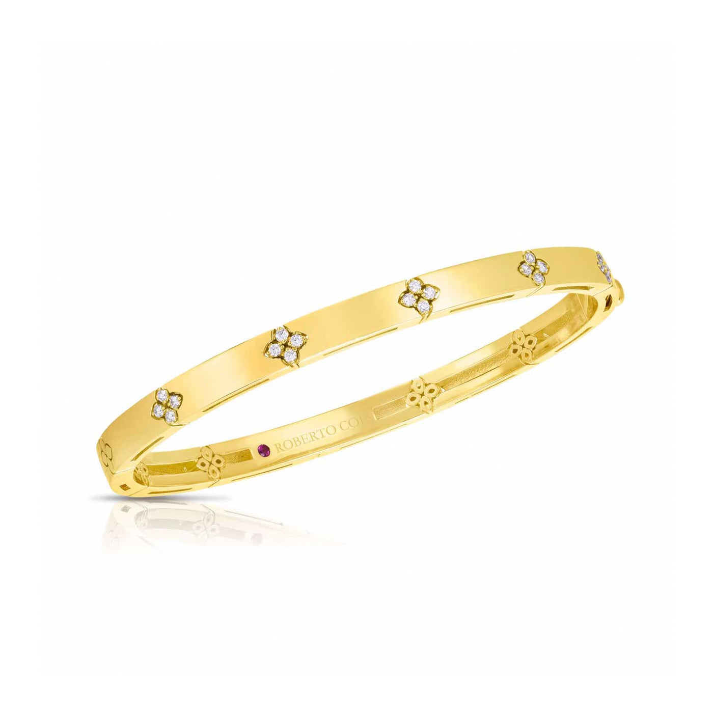 Roberto Coin 18k Yellow Gold Classic Diamond Bangle – 8882970AYBAX