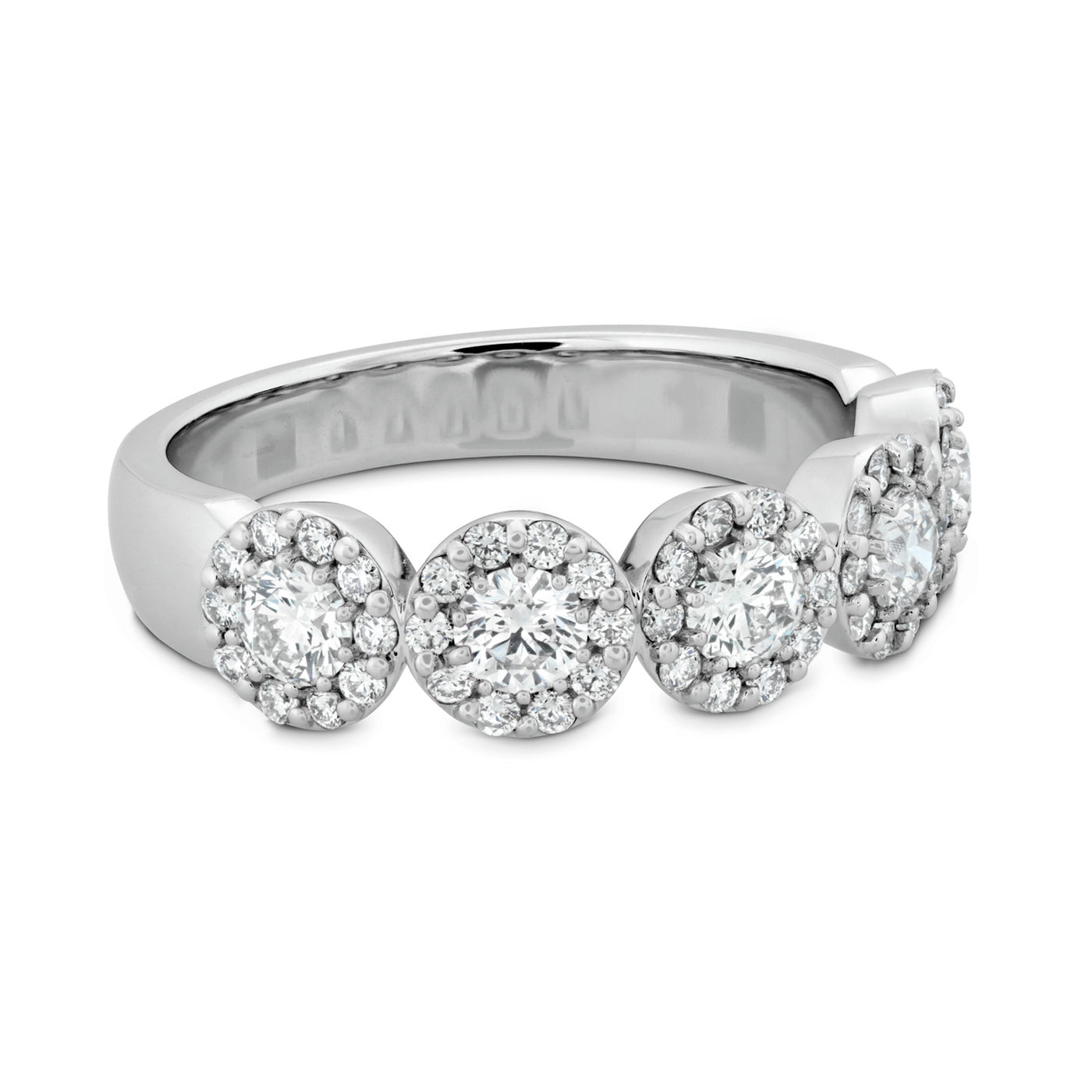 Hearts on Fire 18k White Gold Fulfillment Diamond Halo Anniversary Ring – HBAFBS00878W-N