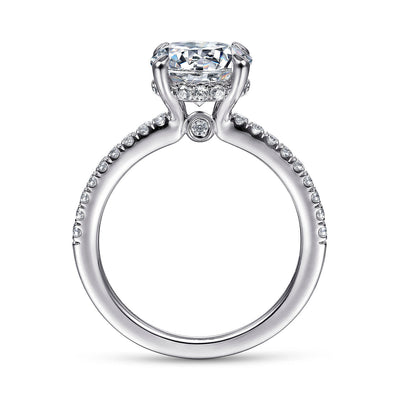 Gabriel & Co. 14k White Gold Round Diamond Semi-Mount Engagement Ring – ER14987R8W44JJ.CSCZ