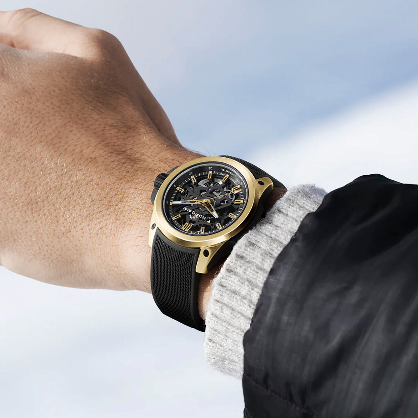 NORQAIN Wild One Skeleton Yellow Gold Limited Edition Automatic – N3001.07G06.B01.R01