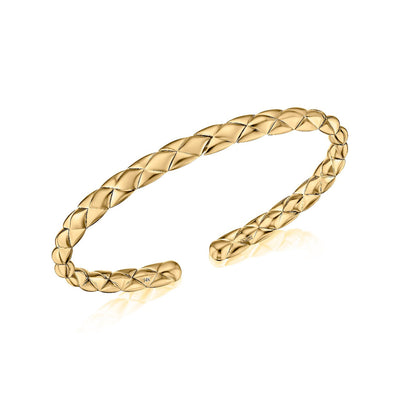 A.Jaffe 14k Yellow Gold Classic Quilted Bangle Bracelet – BN3366