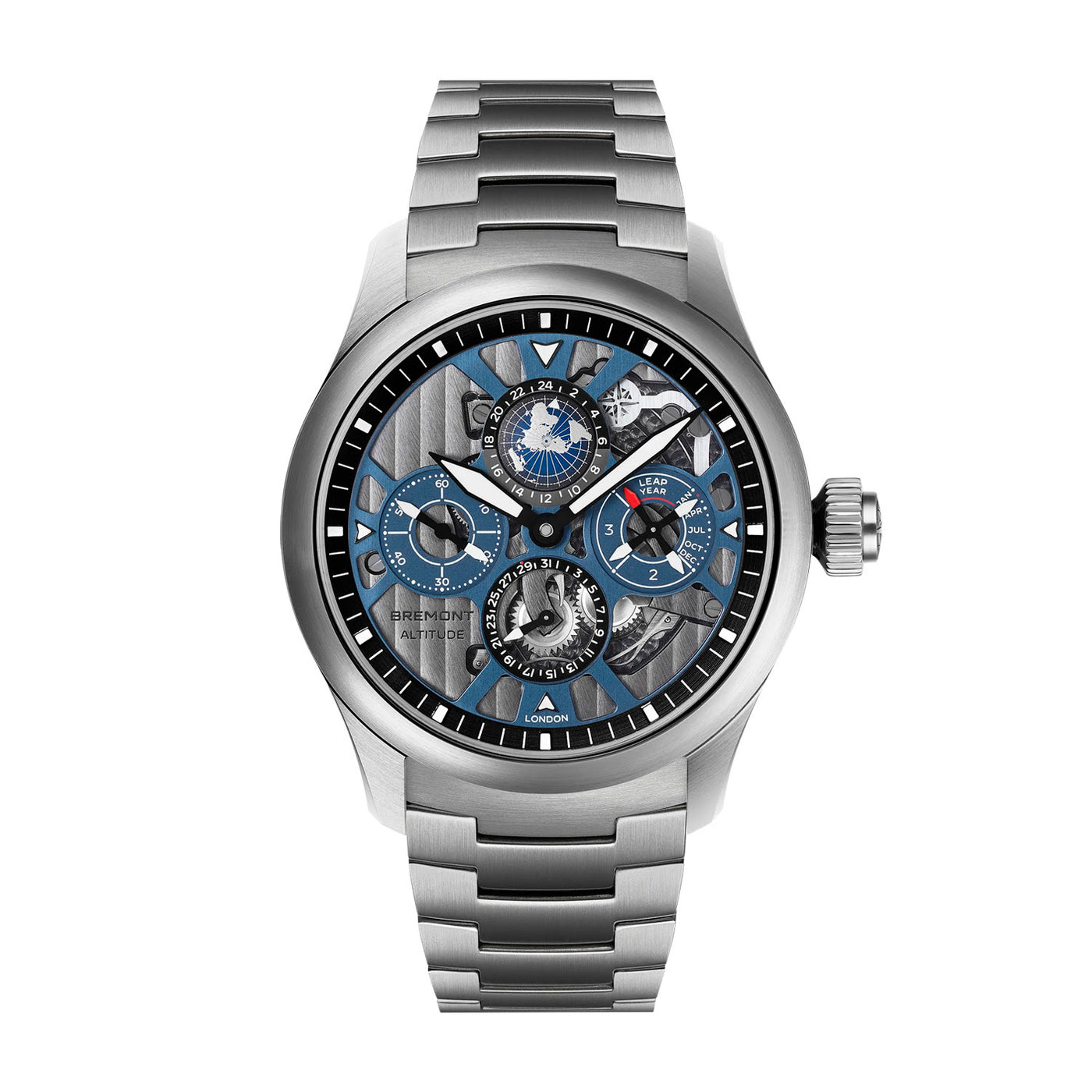 Bremont Altitude Skeletonised Perpetual Clendar GMT Limited Edition Stem Winding – ALT42-PER-TI-BLSKL-B
