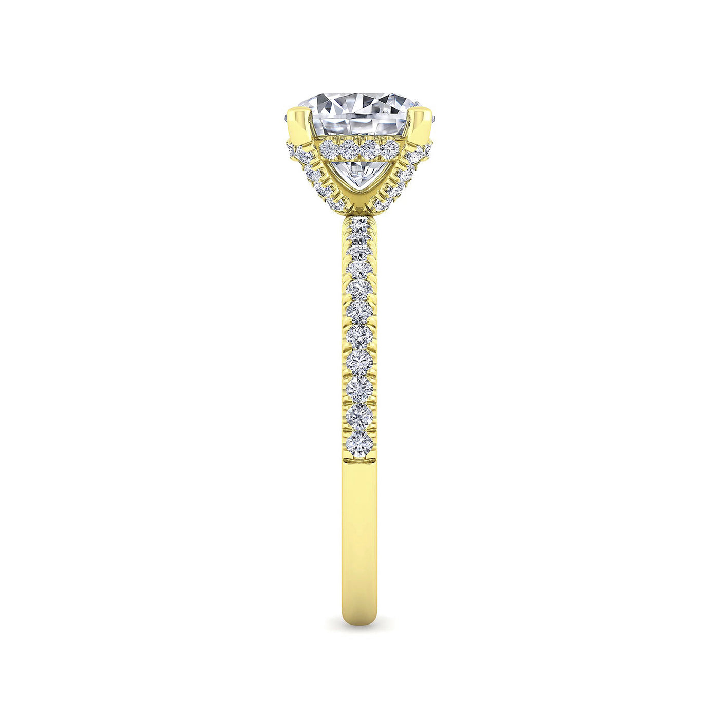 Gabriel & Co. 14k Yellow Gold Solitaire Diamond Semi-Mount Engagement Ring – ER13903R8Y44JJ.CSCZ