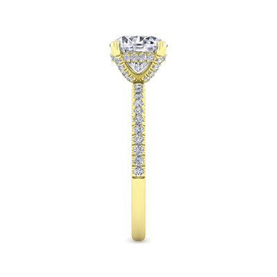 Gabriel & Co. 14k Yellow Gold Solitaire Diamond Semi-Mount Engagement Ring – ER13903R8Y44JJ.CSCZ