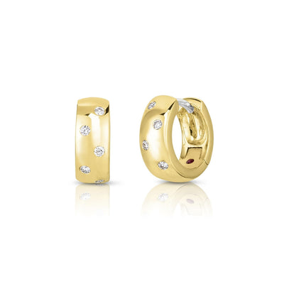 Roberto Coin 18k Yellow Gold Tiny Treasures Round Hoop Earrings – 001812AYERX0