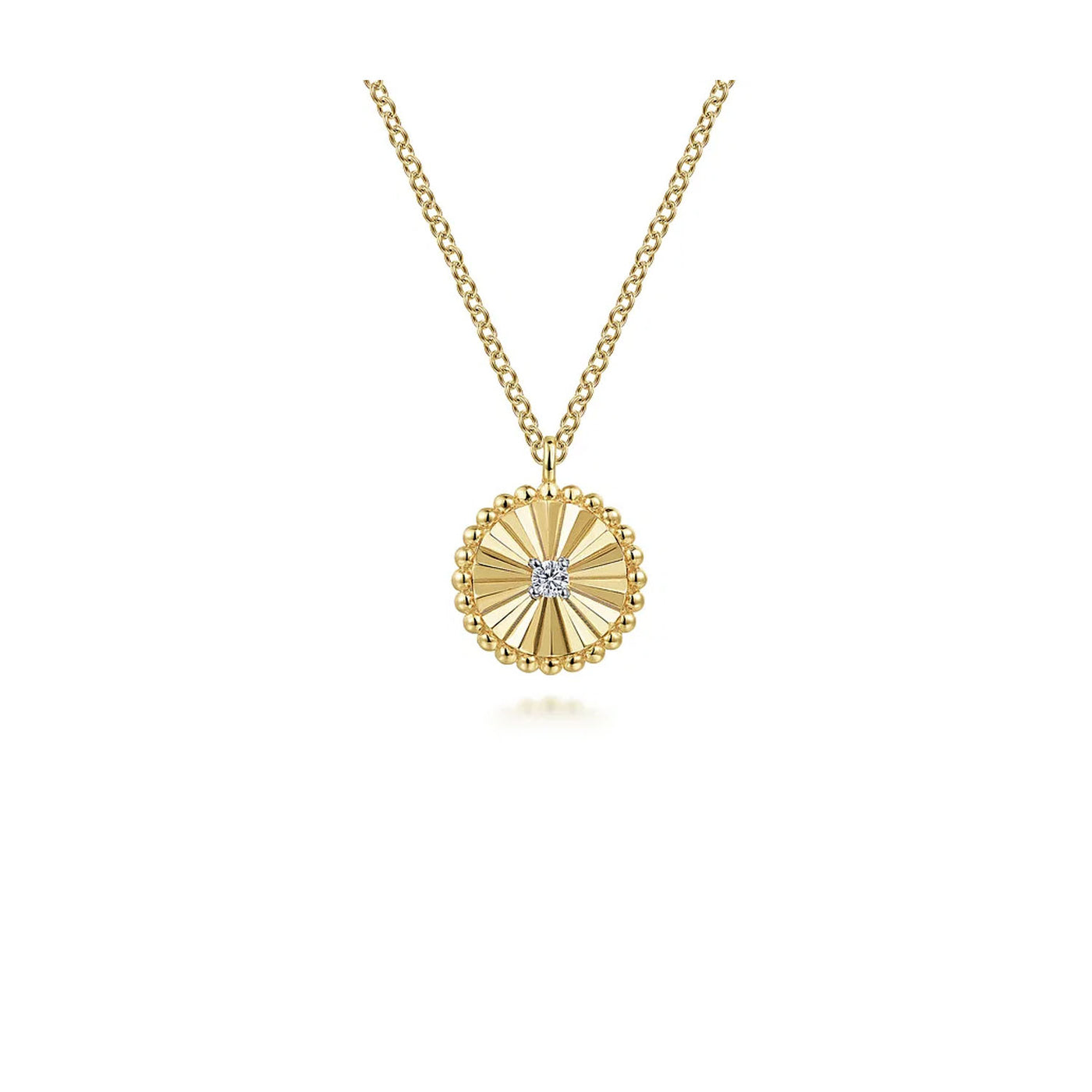 Gabriel & Co. 14k Yellow Gold Bujukan Drop Diamond Pendant – NK6862M45JJ