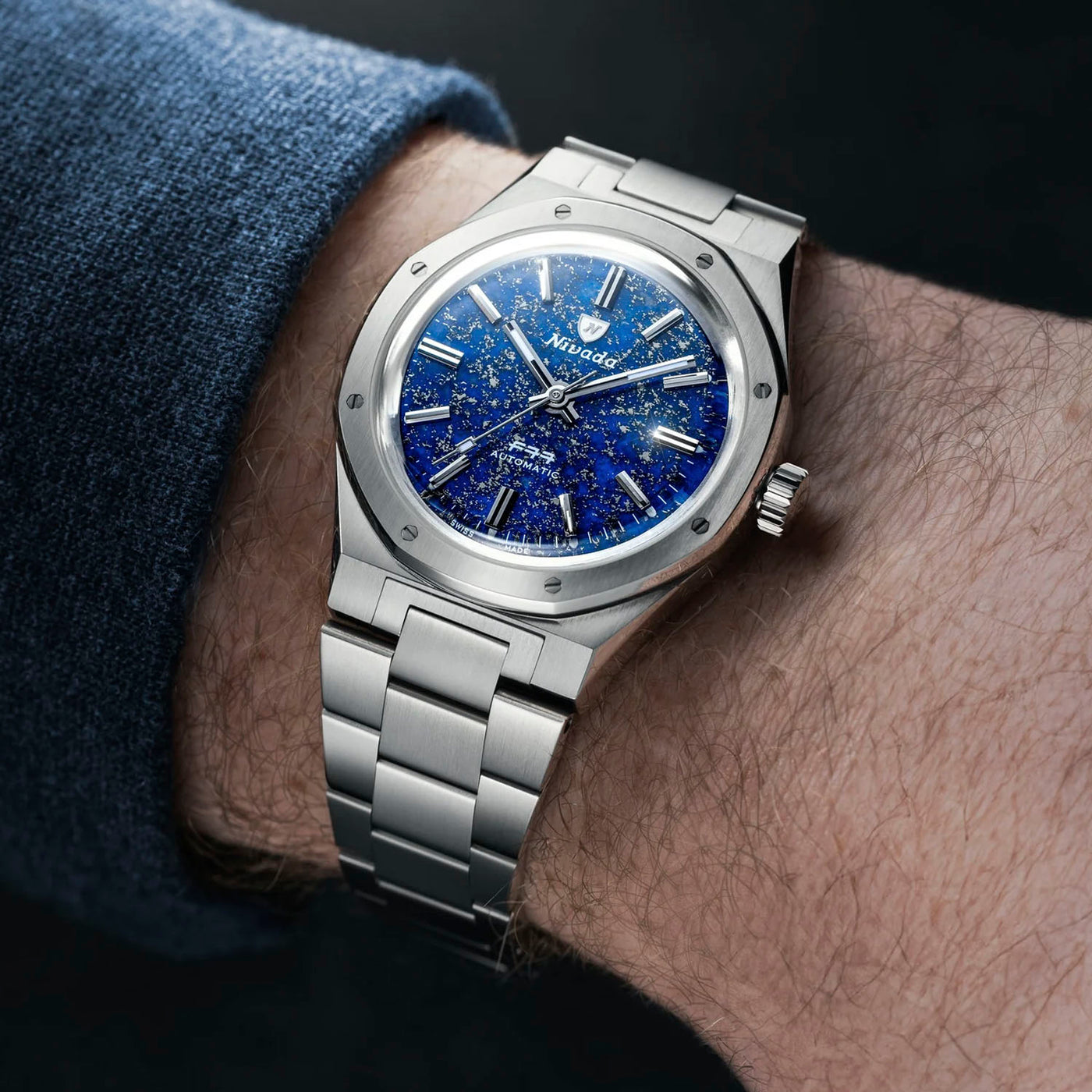 Nivada Grenchen F77 Lapis Lazuli Automatic – 68017A77