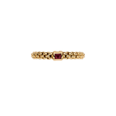 Fope 18k Yellow Gold with Ruby Soluls Flex'It Fashion Ring – 09E08AX-B4-G-XGX-00M