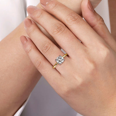 Gabriel & Co. 14k Yellow Gold Round Solitaire Diamond Semi-Mount Engagement Ring – ER16138R8M44JJ.CSCZ