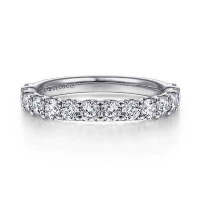 Gabriel & Co. 14k White Gold Straight Diamond Wedding Band – AN7605W44JJ