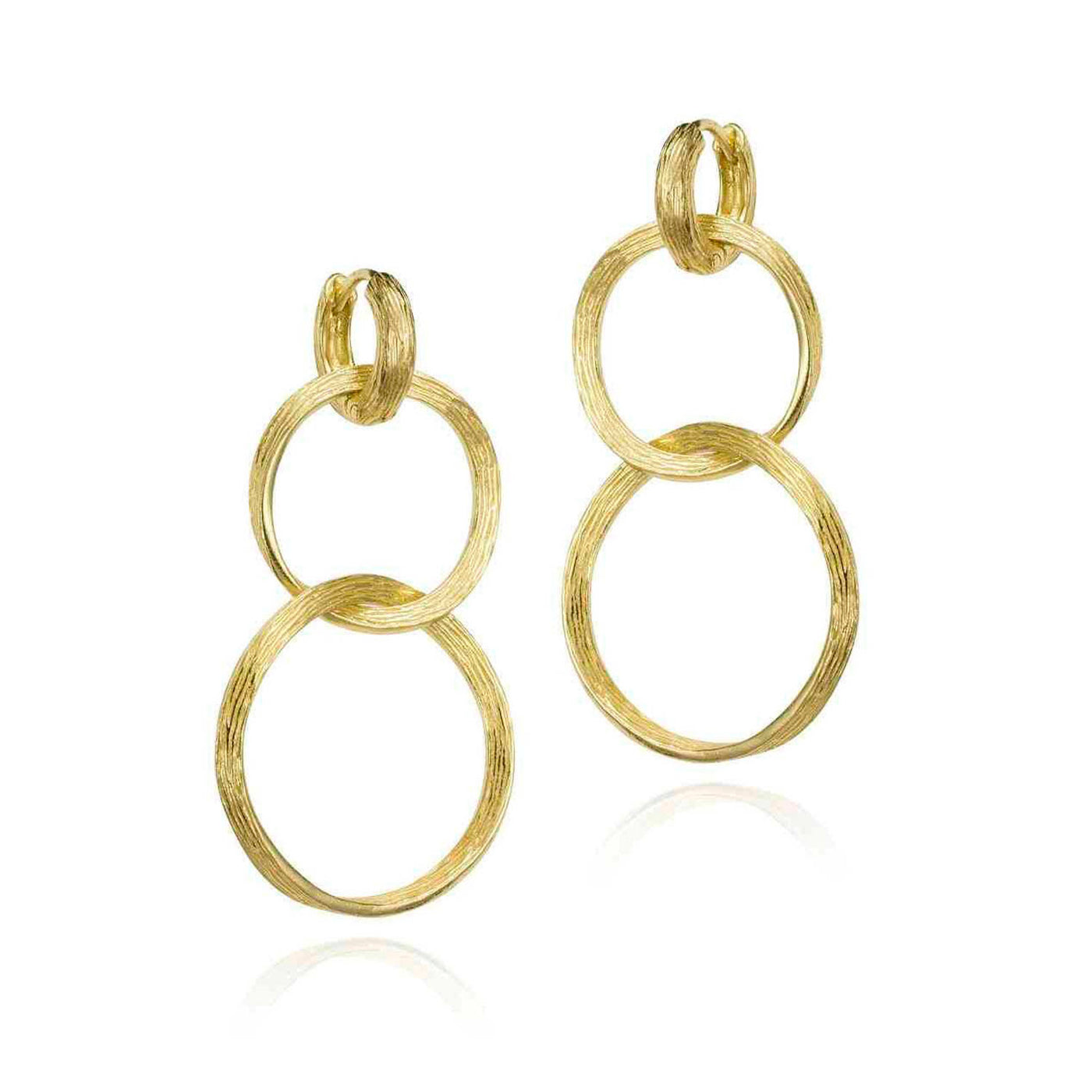 Jorge Revilla Sterling Silver 18k Yellow Gold Vermeil Florence Drop Earrings – PE129-71/O