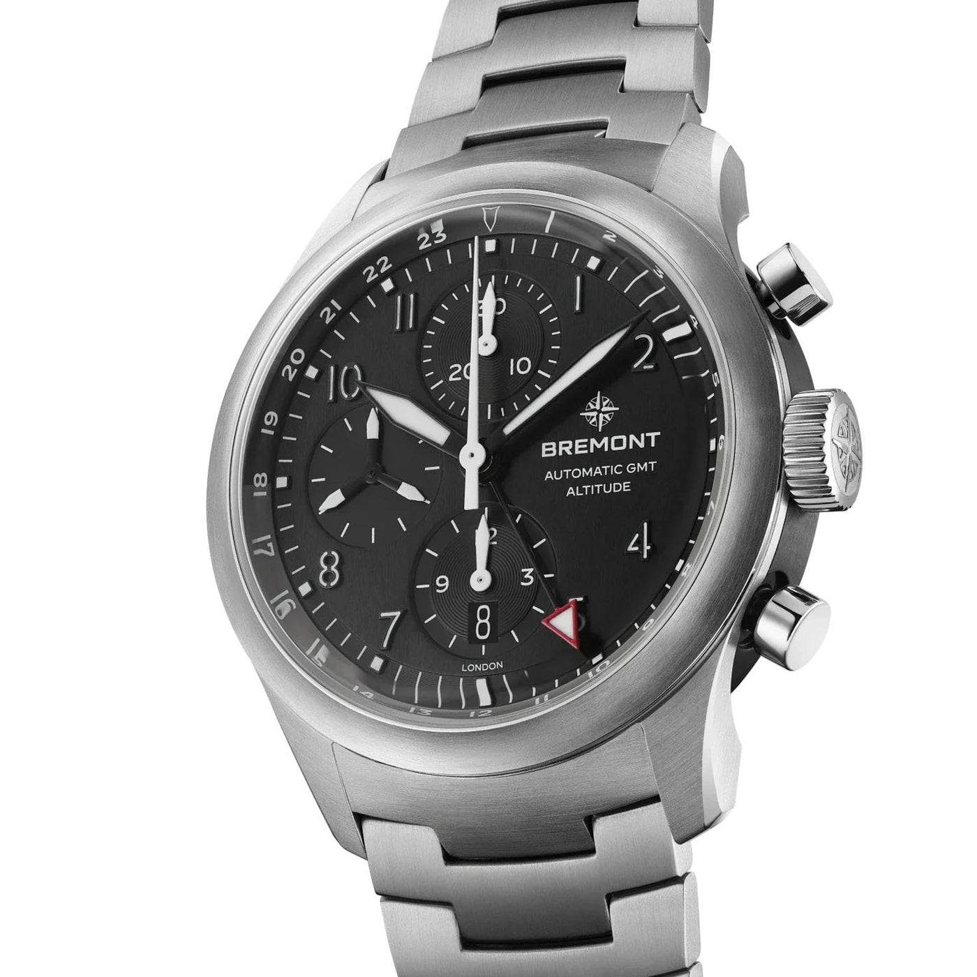 Bremont Altitude Chronograph GMT Automatic – ALT42-CHR-G-SS-BK-B