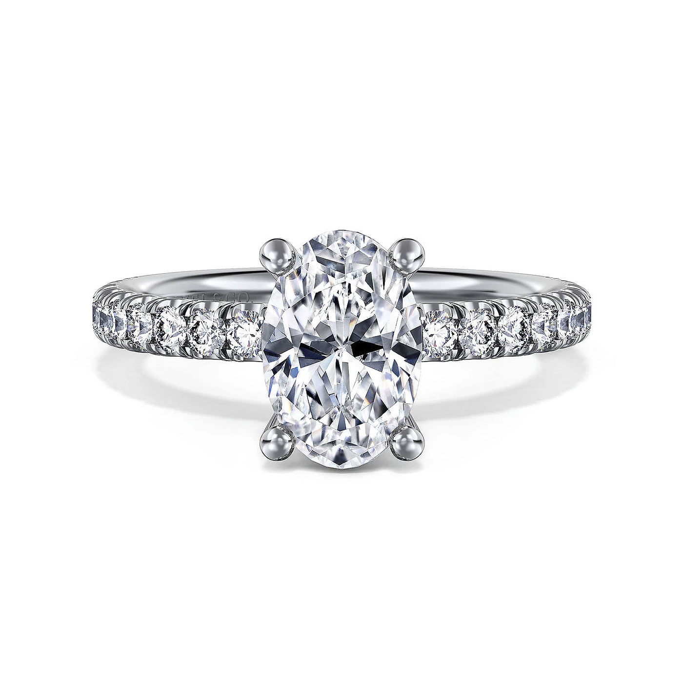 Gabriel & Co. 14k White Gold Hidden Halo Diamond Semi-Mount Engagement Ring – ER13904O6W44JJ.CSCZ