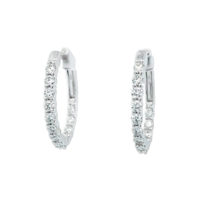 GBC 14k White Gold In-Out Round Diamond Hoop Earrings – 24253312