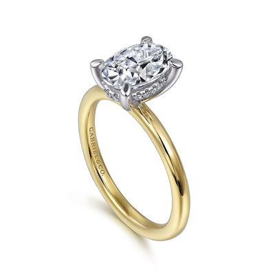 Gabriel & Co. 14k Yellow Gold Solitaire Diamond Semi-Mount Engagement Ring – ER15972O6M44JJ.CSCZ