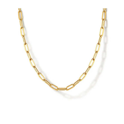 Gabriel & Co. 14k Yellow Gold Paperclip Necklace – NK6768H-17Y4JJJ