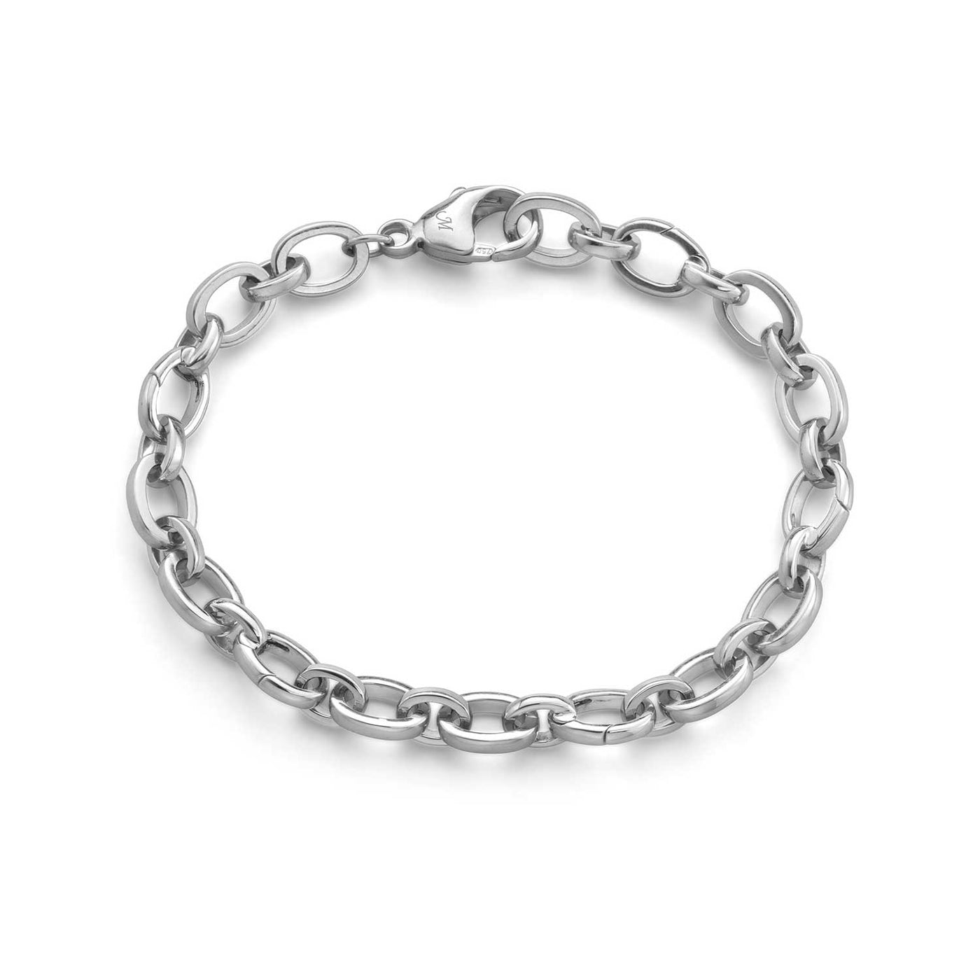 Monica Rich Kosann Sterling Silver Oval Link Bracelet – CH-41089
